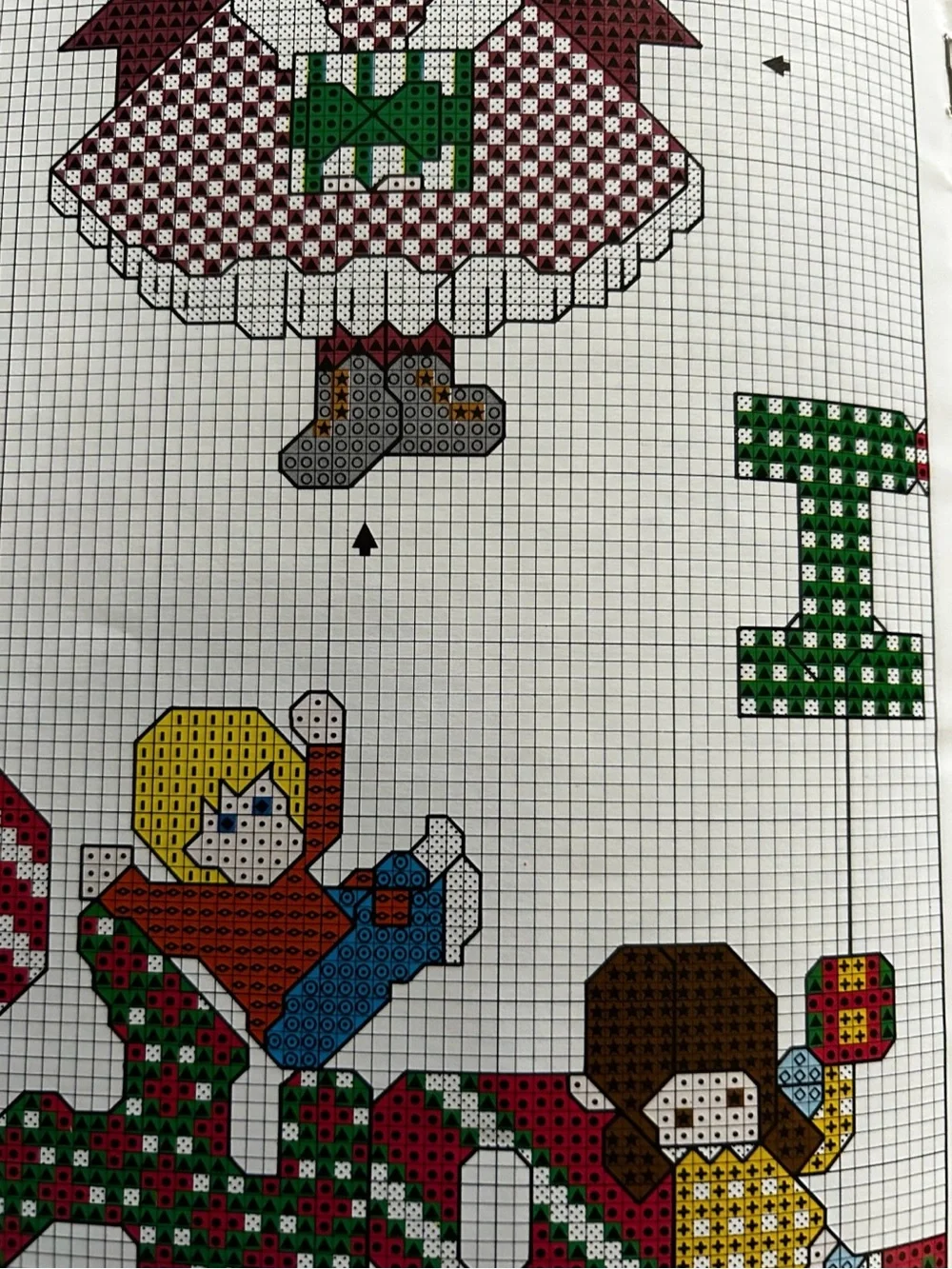 VTG Leisure Arts Charted Christmas Kids Cross Stitch Pattern Rachel Crissinger